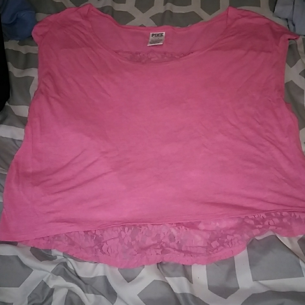 A pink shirt